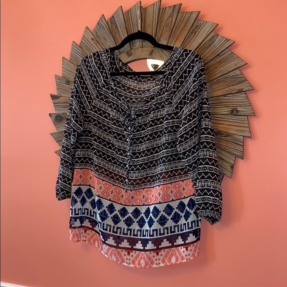 Sheer Tunic Blouse Medium